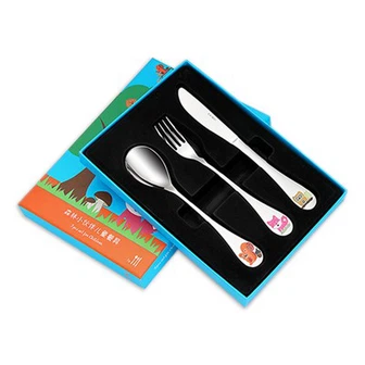 Set infantil d'acer inoxidable en caixa de regal